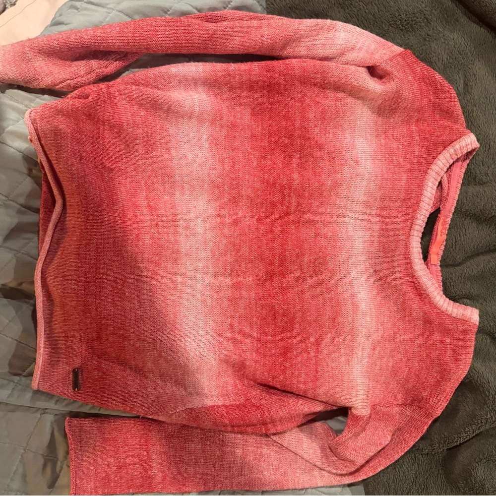 PRANA Red and Pink Gradient Sweater